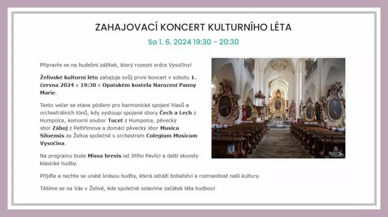 Zahajovací koncert kulturního léta